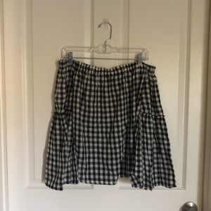 Gingham off the shoulder top